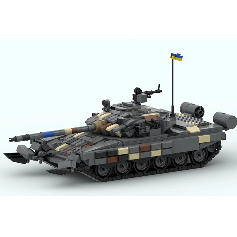 Lego Compatible Military Tank - Tank Tempur Utama T-72AV, Model Lapis