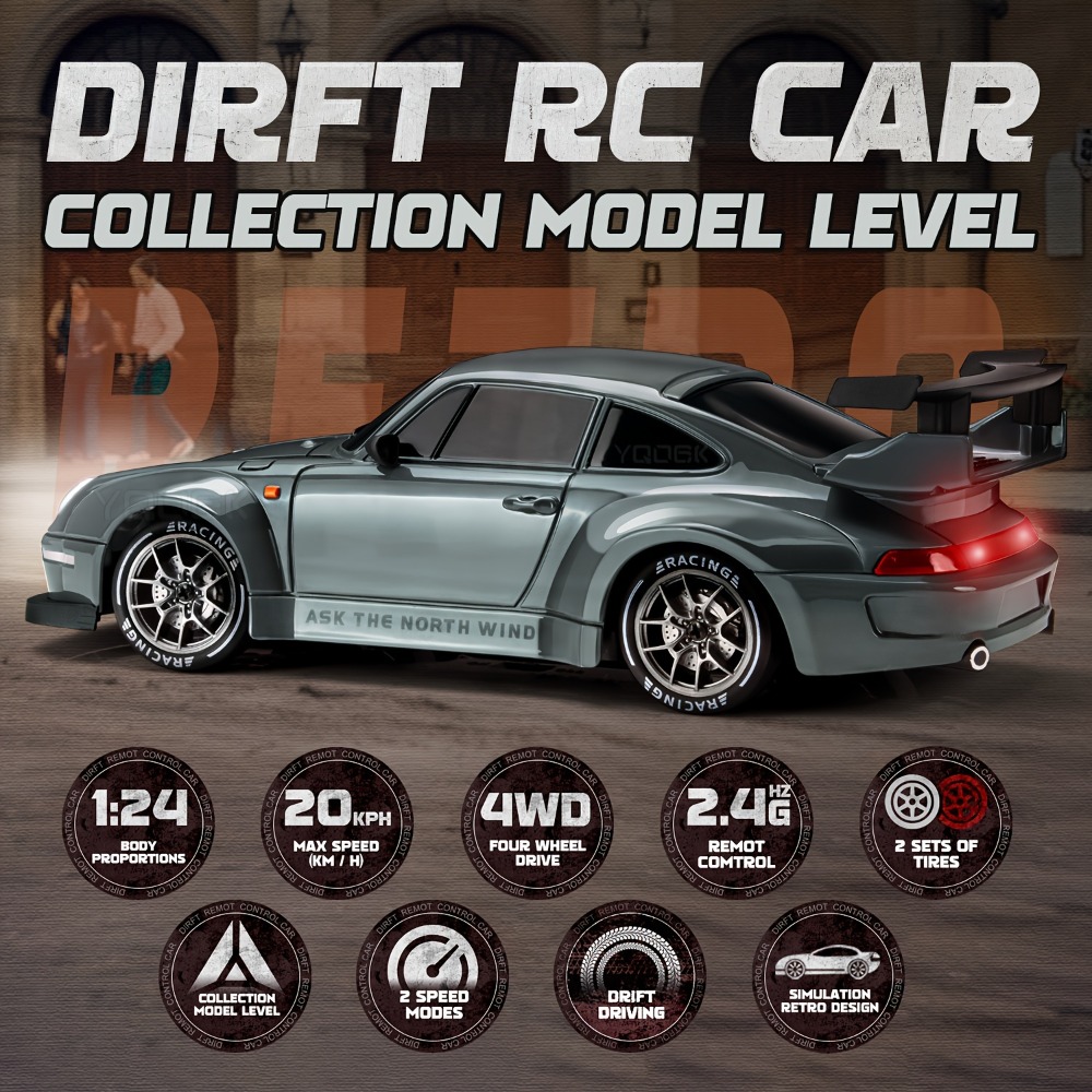 Mobil RC Drift Racing 2.4G Rem - Rc Drift Car 1 24 Scale 4Wd ulasan dan harga