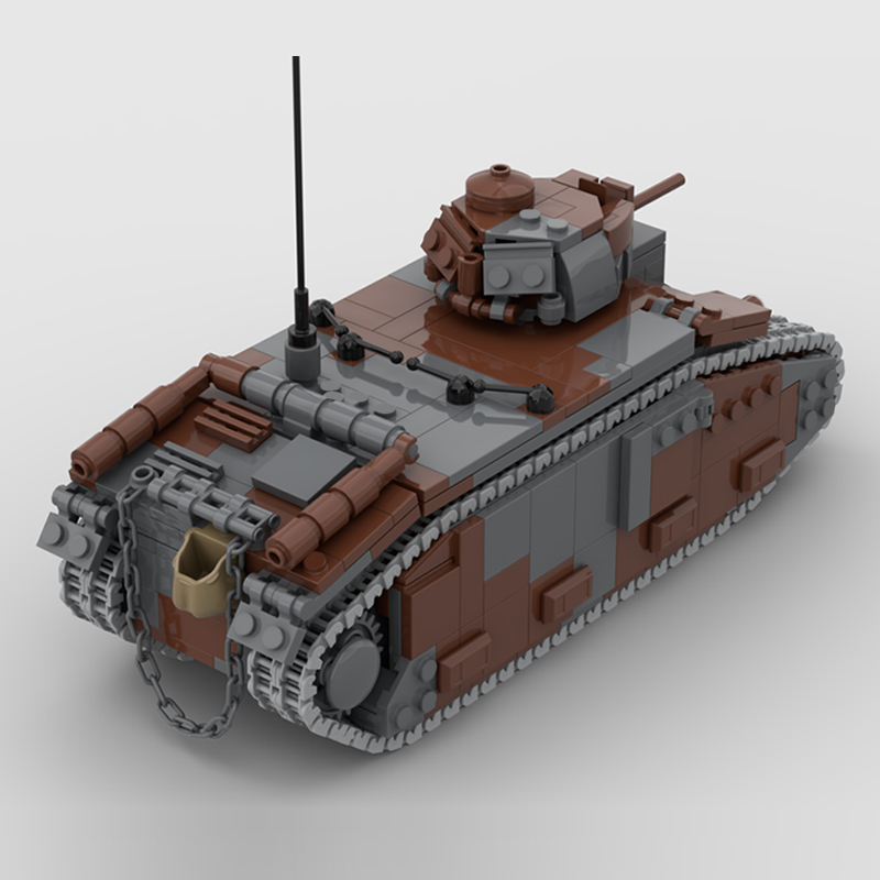 Tank Militer B1 Bis Model MOC, - Lego Compatible Military Tank ulasan dan harga